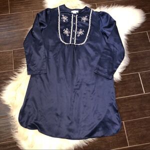 Carole Hochman navy blue night gown sz small